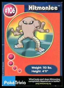 Pokemon Tcg Hitmonlee #106 Pokemon Burger King LP - Picture 1 of 2