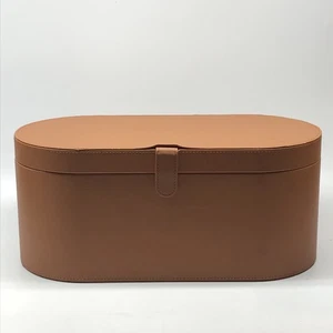 Dyson Airwrap Storage Case Large Tan Travel Carrying Container Styler Leather - Picture 1 of 13