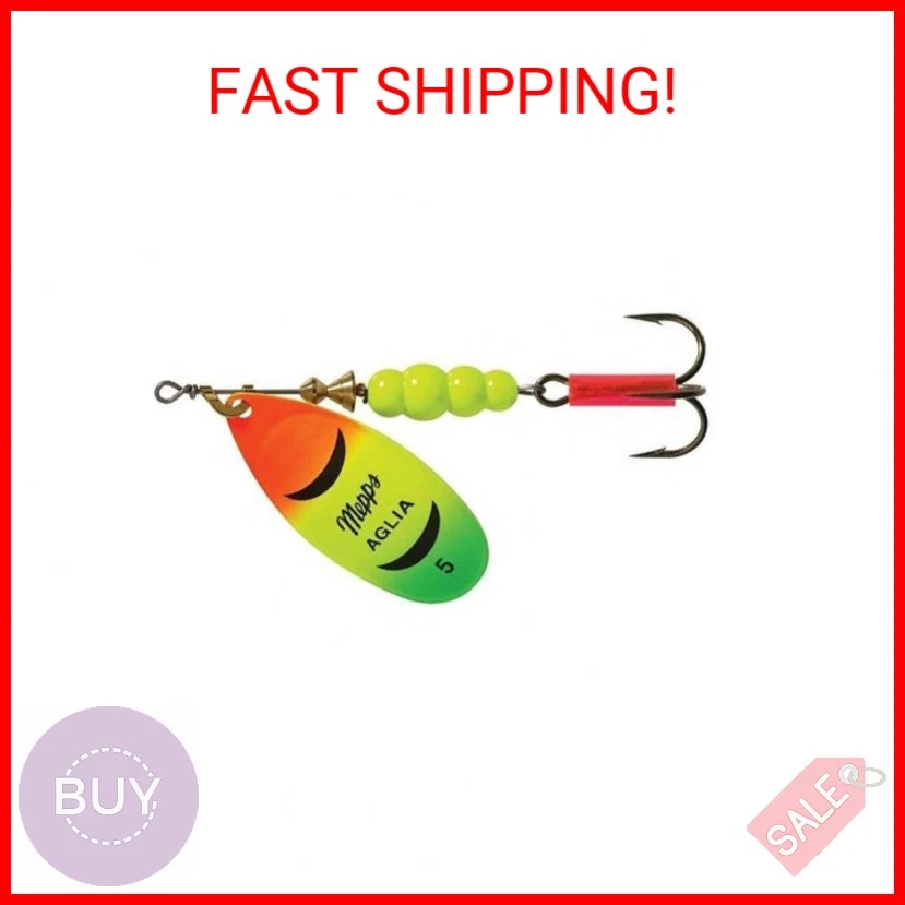 Señuelo de pesca agudos lisos Mepps Aglia, 1/2 onza, Hot Fire Tiger (B5 HFT) Foto 1 de 1