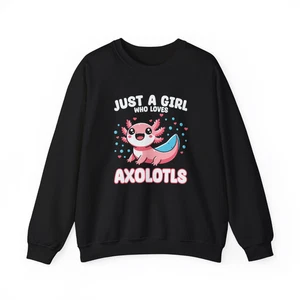 Just a Girl Who Loves Axolotls Sweatshirt T-Shirt - süß Tierliebhaber Geschenk - Bild 1 von 4
