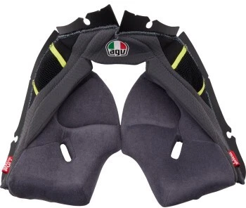 AGV Cheek Pads for Pista GP RR Helmets - Gray/Yellow - XL Motorcycle ATV/UTV - Image 1 of 4