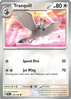 Tranquill 134/162 SV05 Temporal Forces Pokemon 009943 - Image 1 of 2