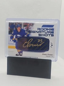 1/1 OWEN POWER RC ROOKIE SIGNATURE SHOTS BLUE AUTO 2023 ENGRAINED - Picture 1 of 2