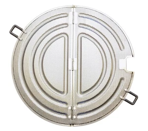 The Pampered Chef Spritzschutz Faltbare Abdeckung Edelstahl 13,75" Durchmesser - Bild 1 von 5