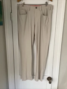 Redvanly Kent Pants Men's Sz M Tan Performance Golf Comfort Stretch EUC - Picture 1 of 4