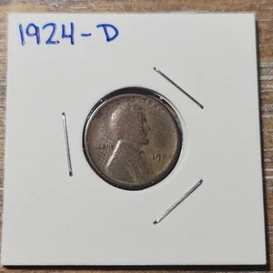 1924 D Lincoln Wheat Copper Cent 1C Denver - Picture 1 of 5