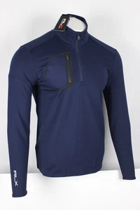 Ralph Lauren RLX Men's Performance Jersey 1/4 Zip Pullover S Small Navy Blue - Picture 1 of 4