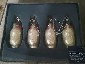 Vintage Modern Thomas O'Brien Penguin Ornament Set NIP - Picture 1 of 4