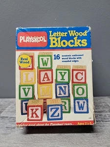 Vintage Playskool Letter Wood Blocks - Picture 1 of 4