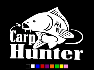 CARP HUNTER FISHING Vinyl Decal Truck Wall Car Sticker CHOOSE SIZE COLOR - Picture 1 of 3