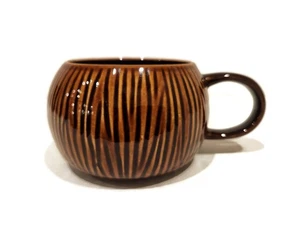 Starbucks Tiki Mug 2013 Limited Edition Brown Striped Coconut Kaffeetasse Becher - Bild 1 von 4