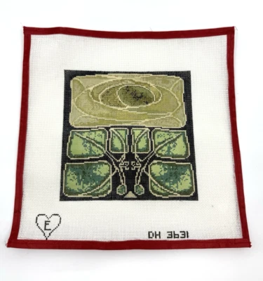 Mackintosh Rose DH 3631 Handpainted Needlepoint Canvas Dreamhouse Ventures - Image 1 of 3