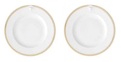 VERSACE BY ROSENTHAL MEDUSA D'OR PAIR OF BREAD PLATES #409950-10218 BRAND NIB FS - Image 1 of 2