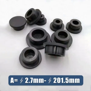 Silicone Rubber Solid Hole Plugs End Caps Seal Bung ∮2.7mm-∮201.5mm Black - Picture 1 of 9