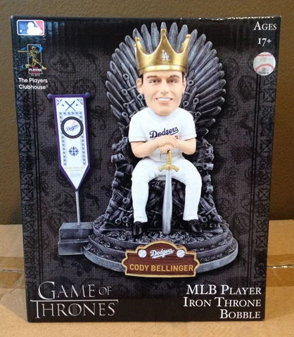 Cody Bellinger 2019 Cubs Dodgers Game of Thrones Bobblehead IRON THRONE FOCO Cover