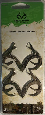 Realtree Outfitters Deer antlers car / truck emblem - 2  Emblems Per Pack - Image 1 of 4