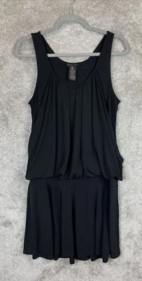 Vestido de mujer Grass Collection grande negro sin mangas pulóver elástico - 6828 Foto 1 de 4