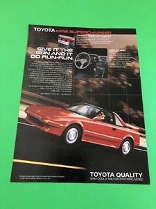 TOYOTA MR2 SUPERCHARED VINTAGE ORIGINAL PRINT AD PRINTED ADVERTISEMENT A1 - Picture 1 of 1