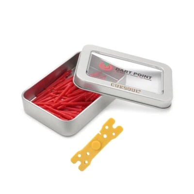 CUESOUL OTO Small Thread Plastic Dart Soft Tip Replacement 80 pcs with Dart Case