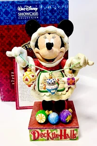Jim Shore Disney Minnie Mouse Christmas Deck The Halls Statue 4005625 NEW - Picture 1 of 17