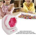 Clay Bead Spinner Cute Automatic Beading Machine Pink Automatic Electric