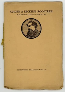 Under a Dickens Rooftree (1925) Illustrated W/Photos London Pamphlet - Picture 1 of 3