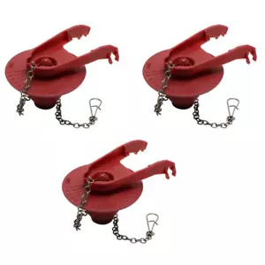 NEW Toilet Flapper 3-PACK Water Saver 2in. Universal Design Adjustable - Picture 1 of 7