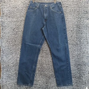 Wrangler Jeans Men 36/34 Blue Relaxed Fit Straight Leg High Wash Denim - Picture 1 of 10