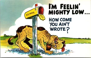 Postal Humor Perro triste como es que no escribas - Imagen 1 de 2