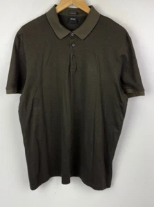HUGO BOSS POLO SHIRT Size XL Men`s Slim Fit Khaki - Excellent Condition - Picture 1 of 5