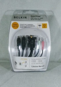 BELKIN F1D9100v10 - 10FT OMNIVIEW KVM CABLES FOR SOHO SERIES W/AUDIO VGA/PS2 - Picture 1 of 2