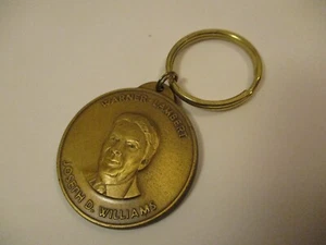 Vintage Brass Keychain Medal Parke Davis Joseph Williams Warner Lambert Detroit - Picture 1 of 4
