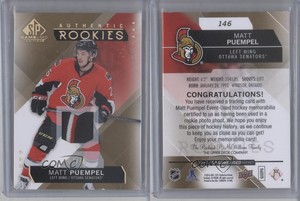 2015-16 SP Game-Used Spectrum Gold Prime Jersey /99 Matt Puempel #146 Rookie RC