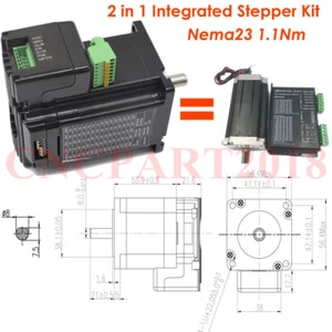 2 In 1 Nema23 Stepper Motor 1.1Nm 155oz.in 3A L56mm Driver Integrated 3D Printer - Picture 1 of 12