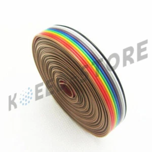 1.27mm Spacing Pitch10 WAY 10P Flat Color Rainbow Ribbon Cable Wiring Wire 1M - Picture 1 of 2