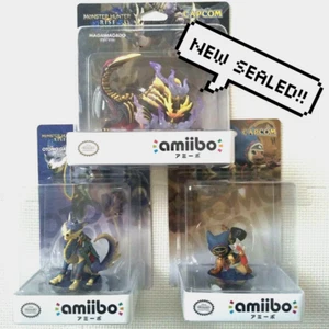 Monster Hunter Rise amiibo Palamute/Magnamalo/Palico Set Importación Japón Nuevo - Imagen 1 de 8