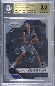 2016-17 Panini Prizm 5th Anniversary /5 Georges Niang BGS 9.5 GEM MINT Rookie RC
