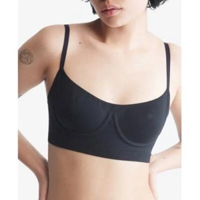 Calvin Klein Women's Convertible Straps Wirefree Fusion Flex Balconette Black S - Image 1 of 4