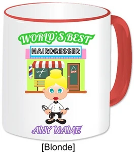 Personalisiertes Geschenk Friseur Friseur Becher Tasse Friseur Salon Arbeitsgeschenk für sie #1 - Bild 1 von 18