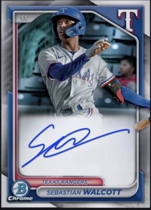 2024 Topps Bowman Auto Chrome Prospect Signature SEBASTIAN WALCOTT Digital - Picture 1 of 1