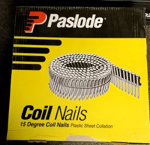 Paslode 52 x 2.5mm Hot Dipped 15 Degree Gal Pneumatic Plastic Collated Coil Nail - Picture 1 of 3
