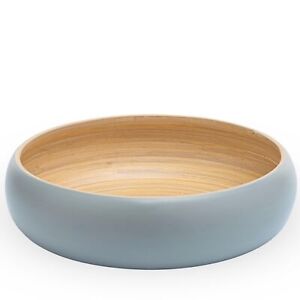 Bamboo Fruit Bowl, Decorative Bowl For Kitchen Counter, Large Serving Bowl, O...