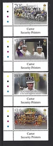CONJUNTO DE 4 SIN MONTAR GEORGIA DEL SUR 2023 CORONACIÓN DEL REY CHARLES MARGINALES COMO NUEVO - Imagen 1 de 1