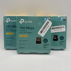 3 Pack | TP-LINK 150Mbps Wireless N Nano USB Adapter | TLWN725N | New - Picture 1 of 2