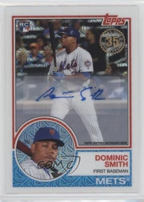 2018 Topps Silver Pack 1983 Design Chrome /50 Dominic Smith #36 Rookie Auto RC - Image 1 of 2