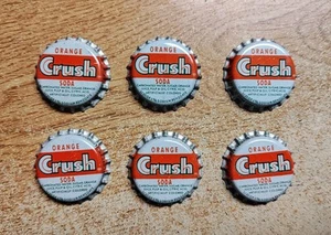 Lot of 6 Vintage Orange Crush Soda Bottle Caps Pittsburgh, PA Cork Unused - Picture 1 of 2