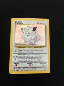 Clefairy 5/102 PL Holo Rare Base Set Pokemon Card Vintage 1999 WOTC - Picture 1 of 8