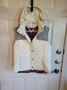 Tommy Hilfiger Mujer Chaleco Con Capucha Crema Grande  - Imagen 1 de 8
