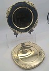 Set Of 8 Vintage Godinger Baroque Silver Plated Charger Plates Embossed Decor