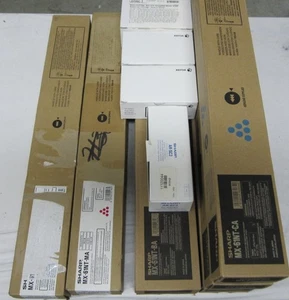 6 GENUINE SHARP Toners MX61NTBA, MX61NTCA, MX61NTMA, MXSXC1, ARSC2, Staples - Zdjęcie 1 z 9